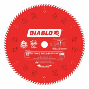 DIABLO D12100X Circular Saw Blade, 12 Inch Blade Dia, 100 Teeth, 0.098 Inch Cut Width, 1 Inch Arbor Size | CP3RMX 52XF82