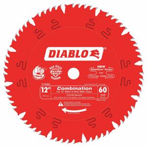 DIABLO D1260X Circular Saw Blade, 12 Inch Blade Dia, 60 Teeth, 0.118 Inch Cut Width, 1 Inch Arbor Size | CP3RMZ 52XF80