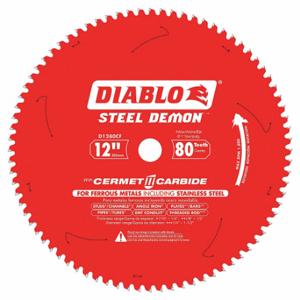 DIABLO D1280CF Circular Saw Blade, 12 Inch Blade Dia, 80 Teeth, 0.083 Inch Cut Width, 1 Inch Arbor Size | CP3RNA 52XF52