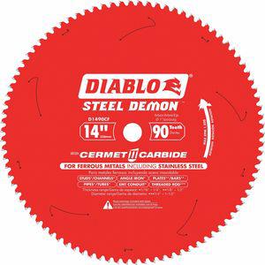 DIABLO D1490CF 14 Inch Cerment SS Cutting Circular Saw Blade, No. of Teeth 90 | CD2LLF 52XF54