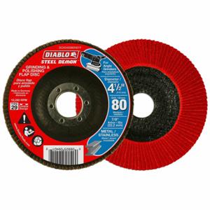 DIABLO DCX045080N01F Grinding/Polishing Flap Disc, 4-1/2 Inch, 80G | CP3RPF 59KE04