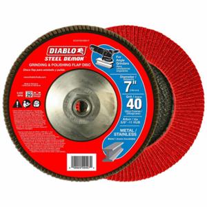 DIABLO DCX070040B01F Grinding/Polishing Flap Disc, 7 Inch, 40G | CP3RPG 59KE05