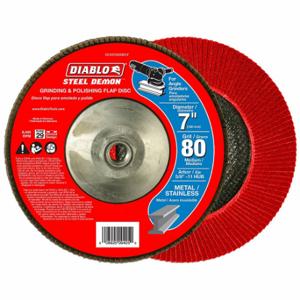 DIABLO DCX070080B01F Grinding/Polishing Flap Disc, 7 Inch, 80G | CP3RPJ 59KE07