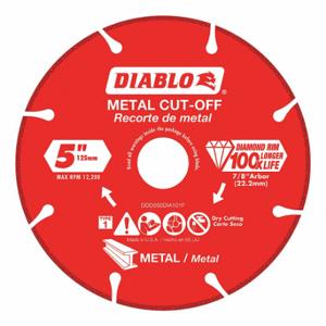 DIABLO DDD050DIA101F Diamond Saw Blade, 5 Inch Blade Dia, 7/8 Inch Arbor Size, Wet/Dry, Better, Segmented | CP3RNZ 415J82