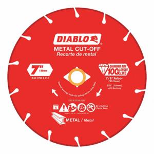 DIABLO DDD070DIA101F Diamond Saw Blade, 7 Inch Blade Dia, 5/8 In-7/8 Inch Arbor Size, Wet/Dry, Better | CP3RPB 422W50