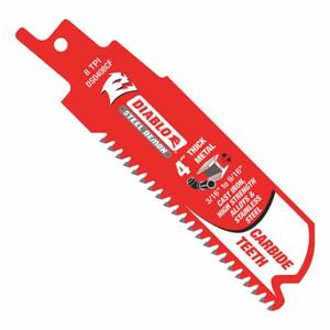DIABLO DS0408CF Reciprocating Saw Blade, 8 Teeth Per Inch, 4 Inch Blade Length, 1 Inch Height | CP3RRP 49XZ60