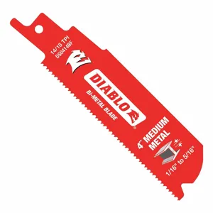 DIABLO DS0414BF5 Reciprocating Saw Blade, 4 Inch Blade Length, 14/18 Tpi, Pack Of 5 | CH6NYJ 49XZ76