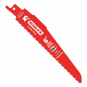 DIABLO DS0608BFD25 Reciprocating Saw Blade, 8/10 Teeth Per Inch, 6 Inch Blade Length, 1 Inch Height | CP3RRY 49YA02