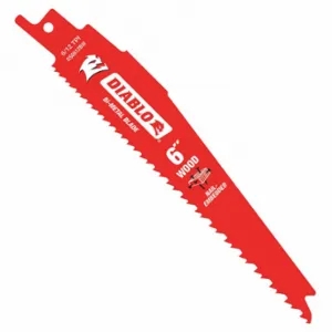 DIABLO DS0612BW25 Reciprocating Saw Blade, 6/12 Teeth Per Inch, 6 Inch Blade Length, 1 Inch Height | CP3RTG 49XZ92