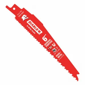 DIABLO DS0614BGP25 Reciprocating Saw Blade, 8/14 Teeth Per Inch, 6 Inch Blade Length, 1 Inch Height | CP3RTC 49XZ95