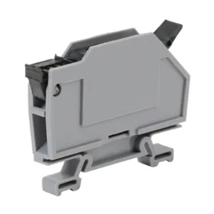 DINNECTOR DN-F10MN Terminal Block, Gray, 15A, 35mm Din Rail Mount, Pack Of 10 | CV8CTE