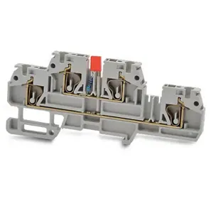 DINNECTOR DN-QD12L2-A Screwless Double-Level Feedthrough Terminal Block, Pack Of 10 | CV8CUF