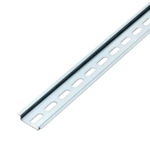 DINNECTOR DN-R35S1-2 Din Rail, Slotted, 35mm, 7.5mm Height, 1M Length, Plated Steel, Pack Of 2 | CV7WYR