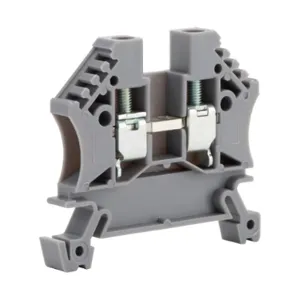 DINNECTOR DN-T10-A Screw Single-Level Terminal Block, Gray, 30A, 35mm Din Rail Mount, Pack Of 100 | CV8CUM