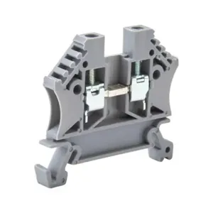 DINNECTOR DN-T12-A Screw Single-Level Terminal Block, Gray, 20A, 35mm Din Rail Mount, Pack Of 100 | CV8CUX