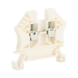 DINNECTOR DN-T12W-A Screw Single-Level Terminal Block, White, 20A, 35mm Din Rail Mount, Pack Of 100 | CV8CVE