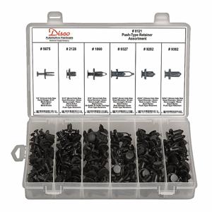 DISCO 8121 Nylon Push Type Retainer Assortment, 175 Pieces | AF6FXW 12T292