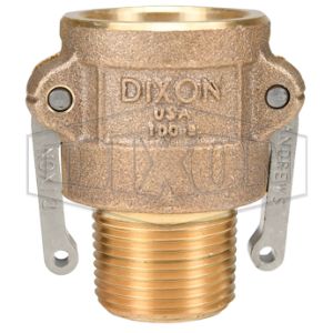 DIXON 100-B-BR Coupling Adapter, 1 Inch Size, Brass Female Coupler x Male NPT | AL2XNC
