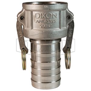DIXON 75-C-SS Cam And Groove Type C Coupler x Hose Shank, Buna-N Seal, 3/4 Inch Size | AL6BHY