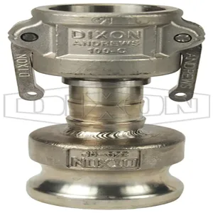 DIXON 1015-DA-SS Coupling Adapter, 1 Inch Size, Reducer Coupler x 1-1/2 Inch, Adapter | BX6KKY