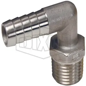 DIXON 1290808SS Male Insert, 1/2 Inch Hose I.D. x 1/2 Inch NPTF, 90 Degree Elbow Forged | AZ8CGA