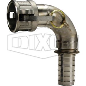 DIXON 150C-90SS Cam and Groove Elbow, 1-1/2 Inch Size, 90 Degree Female Coupler x Hose Shank | AM3LMR
