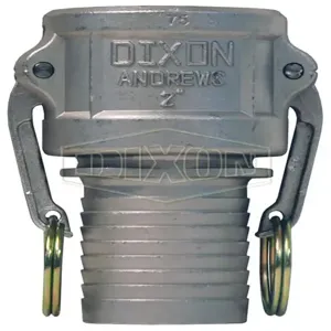 DIXON 200CNOSSS Coupler Adapter, 2 Inch Stainless Steel Female Coupler x Notched Hose Shank | BX7YMF