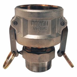 DIXON 1510-B-SS Coupling Adapter, 1-1/2 Inch Size, Female Coupler x Male NPT, Weld Fabrication | BX6LYR