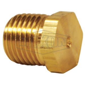 DIXON 1630200CLF Hex Head Plug, Solid Lead Free Brass, 1/8 Inch Size | BX6MEV