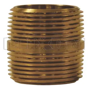 DIXON 1650606CLF Pipe Nipple, 3/8 Inch NPT, Close Lead Free Brass | BX6MCG