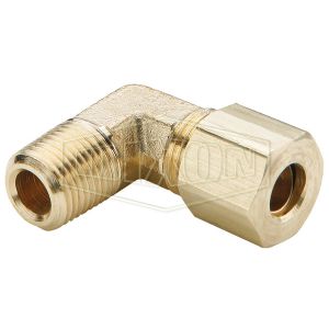 DIXON 169C-0404 Male Elbow, Compression Fitting, 1/4 x 1/4 Inch Size, Brass | AM4UHB