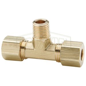 DIXON 172C-0602 Compression Fitting, Brass, Male Branch Tee, 3/8 x 1/8 Inch Size | BX6MMA