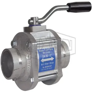 DIXON 1WAYBV300VIC Ball Valve, Full Flow, One Way, 3 Inch Size, With Grooved Ends, FPM Seals | BX7YMB