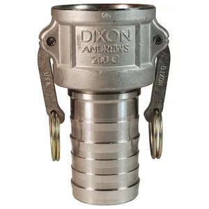 DIXON 200-C-SS Coupling Adapter, 2 Inch Size, Stainless Steel Female Coupler x Hose Shank | AK2RPG