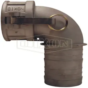 DIXON 200C-90SS Coupling Adapter, 2 Inch Size, 90 Degree Female Coupler x Hose Shank | BX7YME