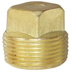 DIXON 2110600C Brass Square Head Plug, 3/8 Inch Size | BX6MWN