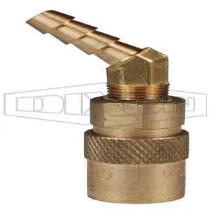 DIXON 2CM4S2.5-B-E Mold Coupler, 1/4 Inch Size, 45 Deg. Unvalved, Brass | BX6NQB