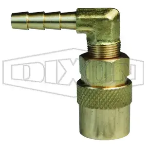 DIXON 2CM9S2.5-B-E Mold Coupler, 5/16 Inch, 90 Degree Hose Barb, Unvalve Brass | BX6NQL