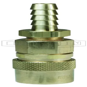 DIXON 3CMS4-B Mold Coupler, 1/2 Inch Barb, Valved Brass | BX7YVM