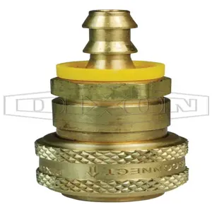 DIXON 2DB3-B Threaded Coupler, 3/8 Inch Thread, Brass | BX6NLM