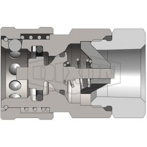 DIXON 2VBF2-SS Hydraulikkupplungskörper, 1/4 Zoll BSPP, Edelstahl | BX7YPY