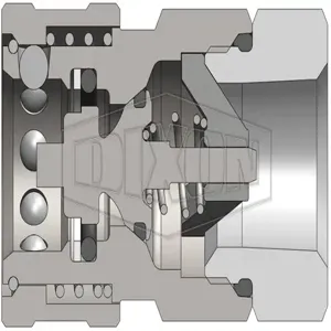 DIXON 2VBF2-SS Hydraulic Coupler Body, 1/4 Inch BSPP, Stainless Steel | BX7YPY