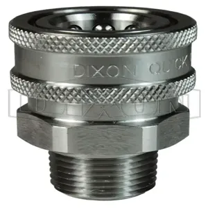 DIXON 3VM3-SS-E 3/8 Inch H-Coupler, 316 Stainless Steel, 3/8 Inch MNPT, Unvalved | BX6PXP