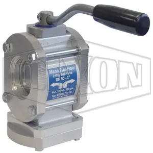 DIXON 2WAYBV300SW Ball Valve, Full Flow, Two Way, 3 Inch Size, Socket Weld to Pipe, FPM Seals | BX6NUF