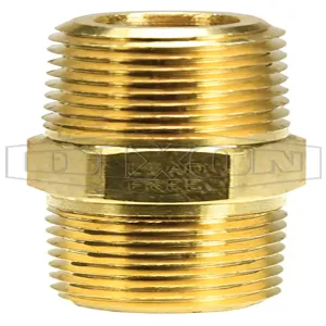 DIXON 3700404CLF Male Hex Nipple, Lead Free Brass, 1/4 Inch NPTF | BX6PTV