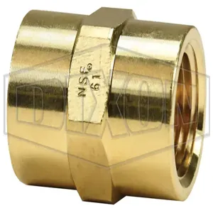 DIXON 3710404CLF Hex Coupling, Female, 1/4 Inch NPTF Size, Lead Free Brass | BX6PTY