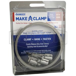 DIXON 4000 Worm Gear Make-A-Clamp Kit, 8-1/2 Ft. Band, 3 Fasteners, 1 Splice | AL2XNJ
