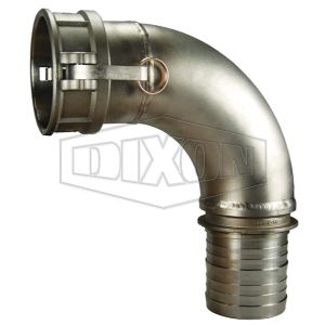 DIXON 400C-90SS Coupler Elbow, 4 Inch Size, 90 Deg. Bend, Female x Hose Shank | AM3JWQ