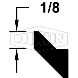 DIXON 40BS-O150 abgeschrägte Sitzdichtung, Buna-N, schwarz, 1 roter Punkt, 1.5 Zoll Größe | AL8AWA