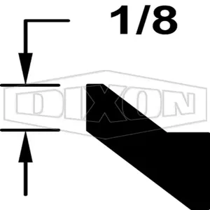 DIXON 40BS-O200 Bevel Seat Gasket, Buna-N, Black, 1 Red Dot, 2 Inch Size | BX6JNE